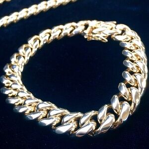 CUBAN LINK BRACELET REAL 18K GOLD DE ROSSI MADE IN ITALY *LIFETIME WARRANTY*